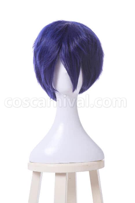 my hero academia tenya iida wigs synthetic dark blue short wigs cosplay costumes