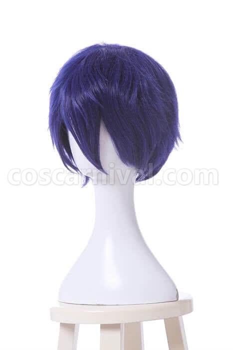 my hero academia tenya iida wigs synthetic dark blue short wigs cosplay costumes