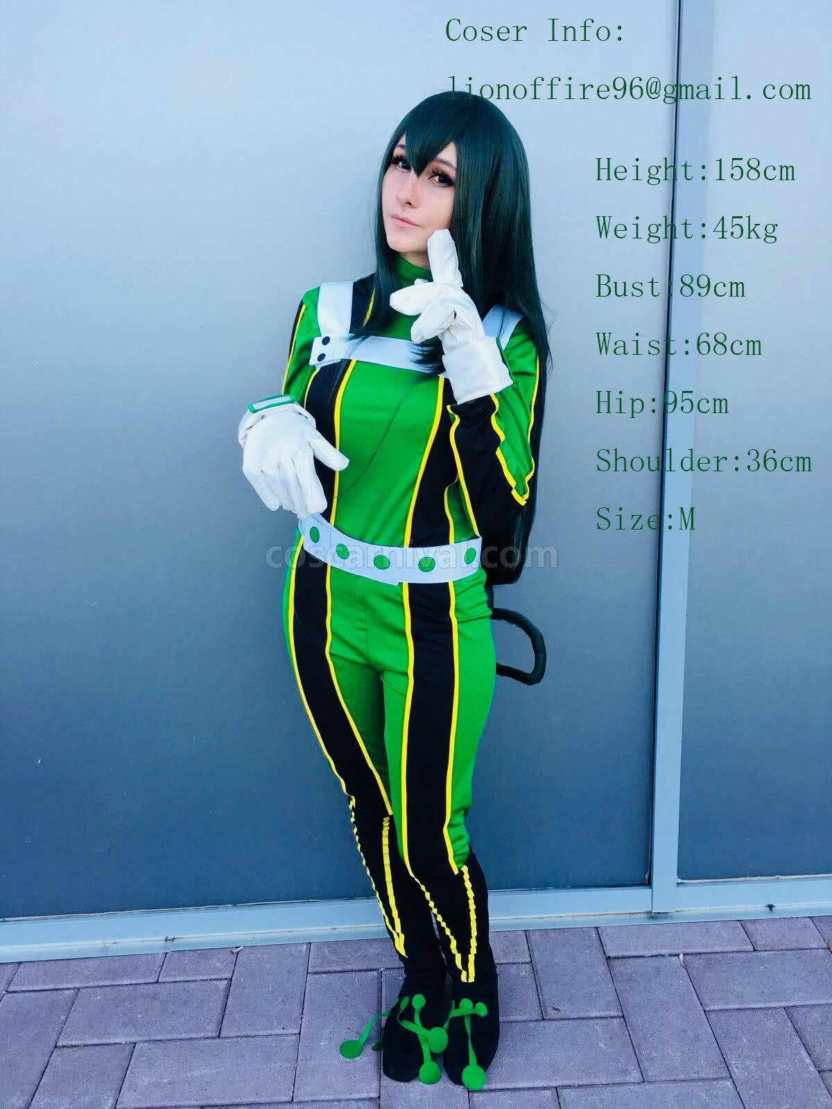 My Hero Academia Tsuyu Asui Battle Cosplay Costume coscarnival
