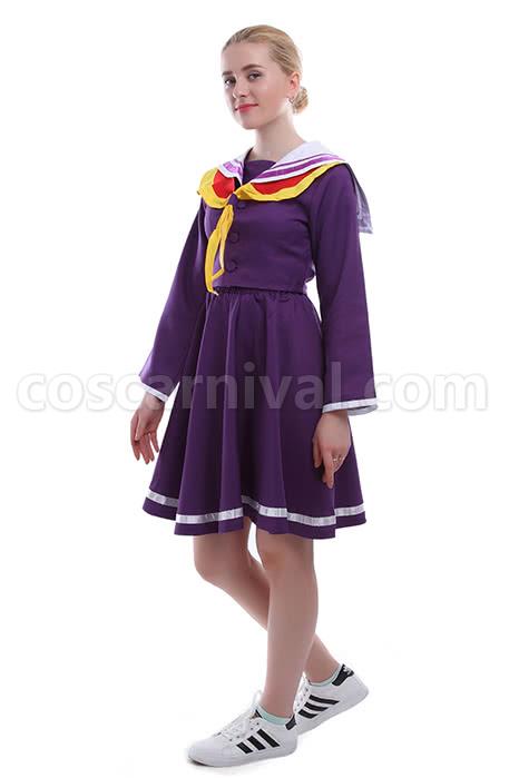 No NO Life Shiro Japanese Sailor Suit Cosplay Costume coscarnival