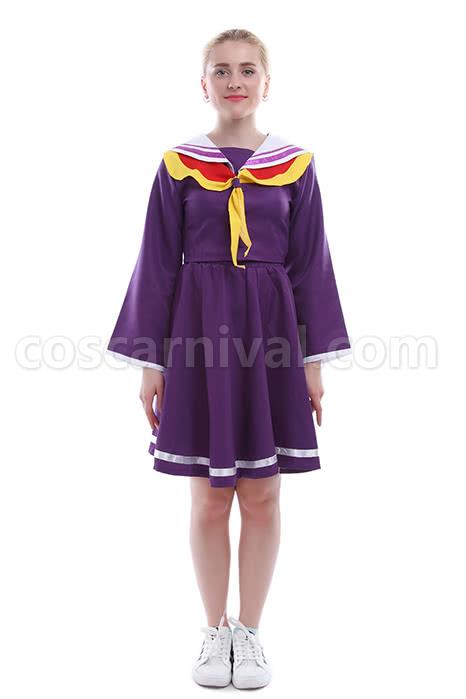 No NO Life Shiro Japanese Sailor Suit Cosplay Costume coscarnival
