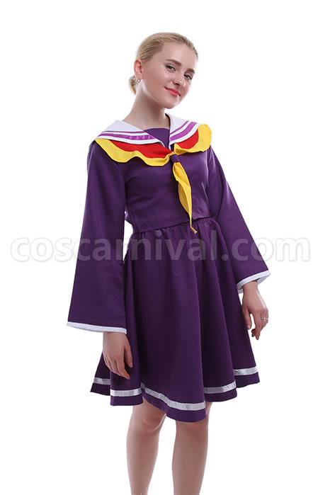 No NO Life Shiro Japanese Sailor Suit Cosplay Costume coscarnival