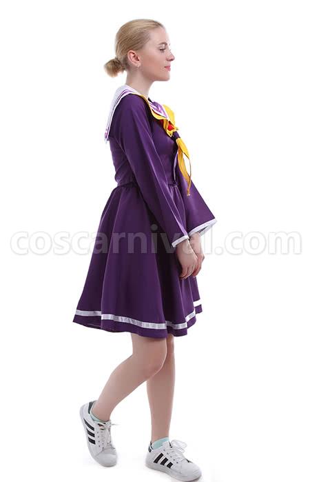 No NO Life Shiro Japanese Sailor Suit Cosplay Costume coscarnival