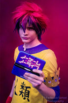 Sora cosplay costume from Kingdom Hearts, front view
