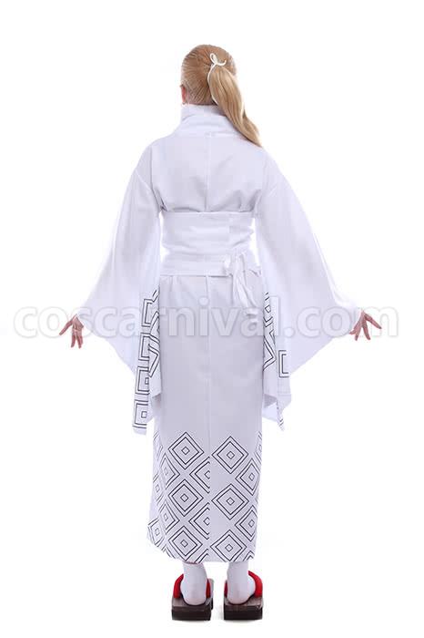 Nurarihyon no Mago White Printed Kimonos Cosplay Costume coscarnival