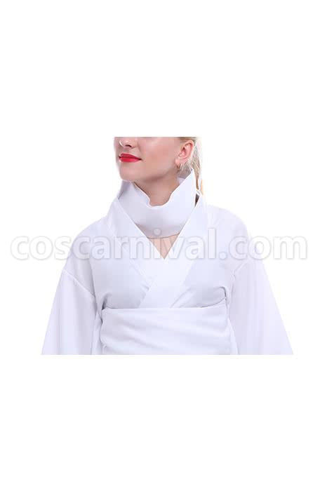 Nurarihyon no Mago White Printed Kimonos Cosplay Costume coscarnival