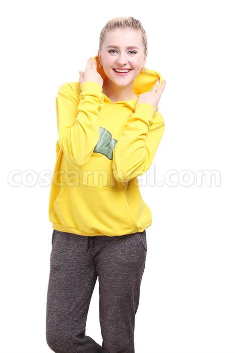 Osomatsu-kun Jyushimatsu Matsuno Autumn Winter Yellow Hoodie Sweatshirt Cosplay Costume coscarnival