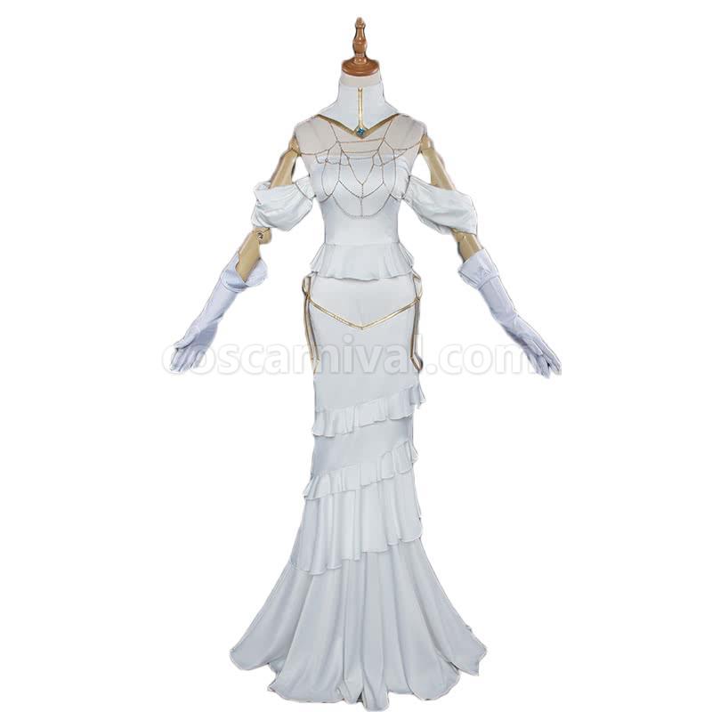 Overlord Albedo White Dress Cosplay Costume coscarnival