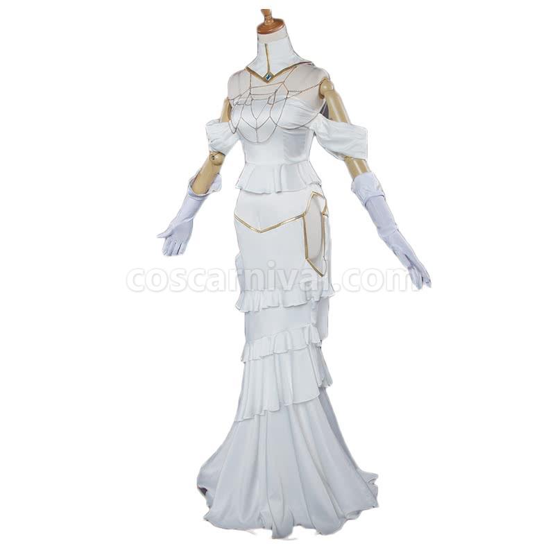 Overlord Albedo White Dress Cosplay Costume coscarnival