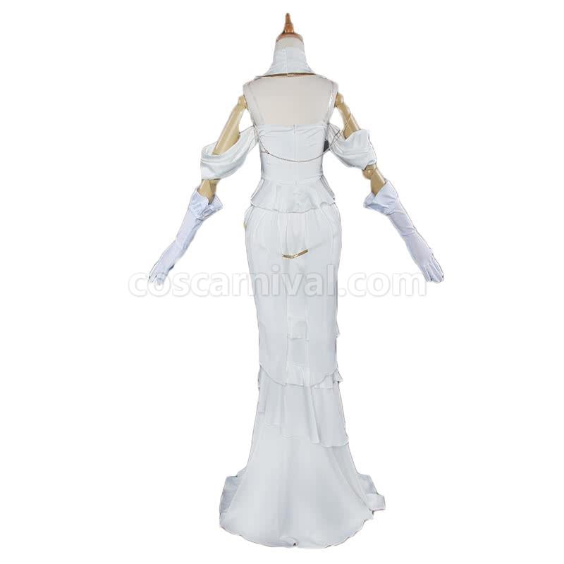 Overlord Albedo White Dress Cosplay Costume coscarnival