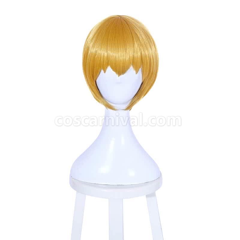 pop team epic popuko wigs yellow short anime costumes