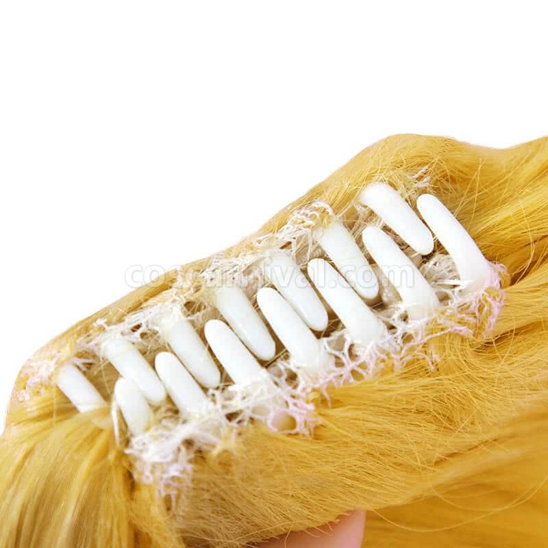 pop team epic popuko wigs yellow short anime costumes