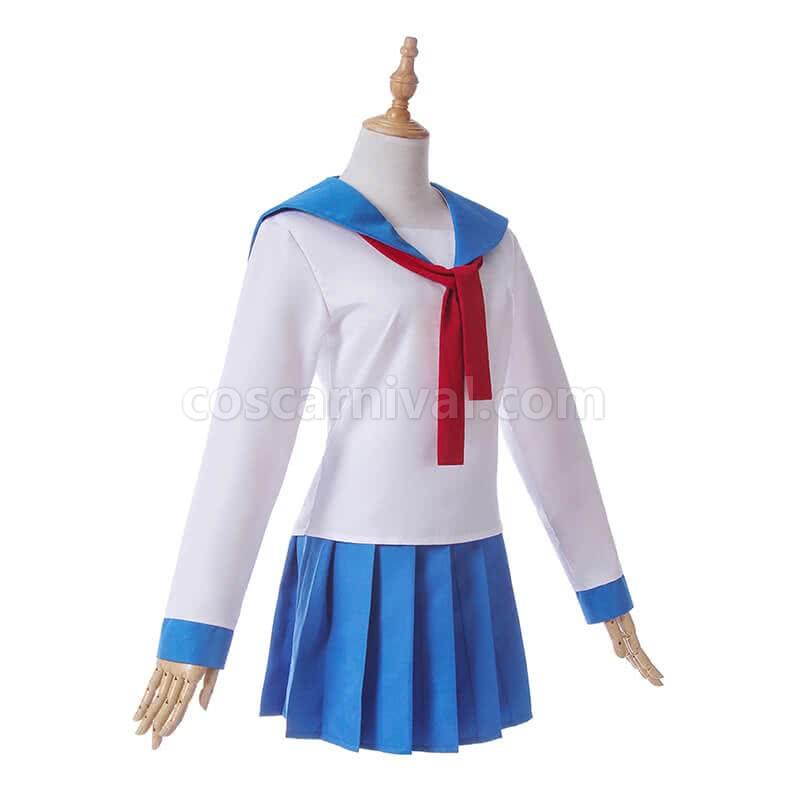 Poputepipikku Pop Team Epic Popuko and Pipimi Blue Uniform Skirt Cosplay Costume coscarnival