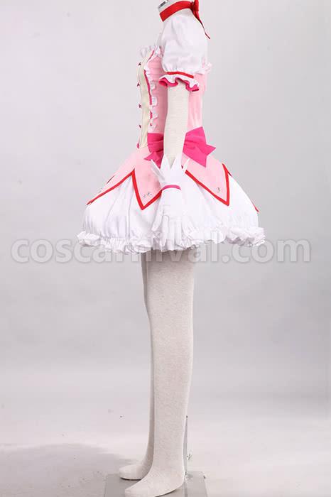Puella Magi Madoka Magica Kaname Madoka Pink Dress Cosplay Costume coscarnival