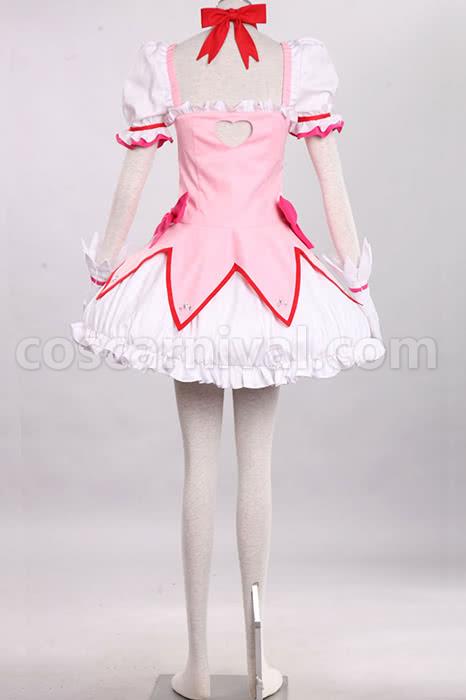 Puella Magi Madoka Magica Kaname Madoka Pink Dress Cosplay Costume coscarnival