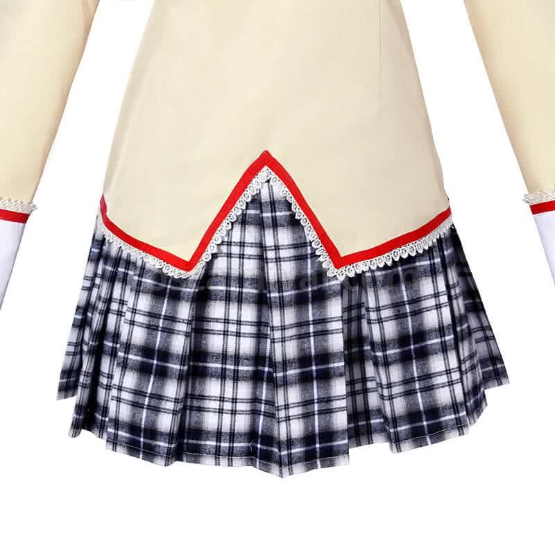 Puella Magi Madoka Magica Yellow School Uniform Cosplay Costume coscarnival