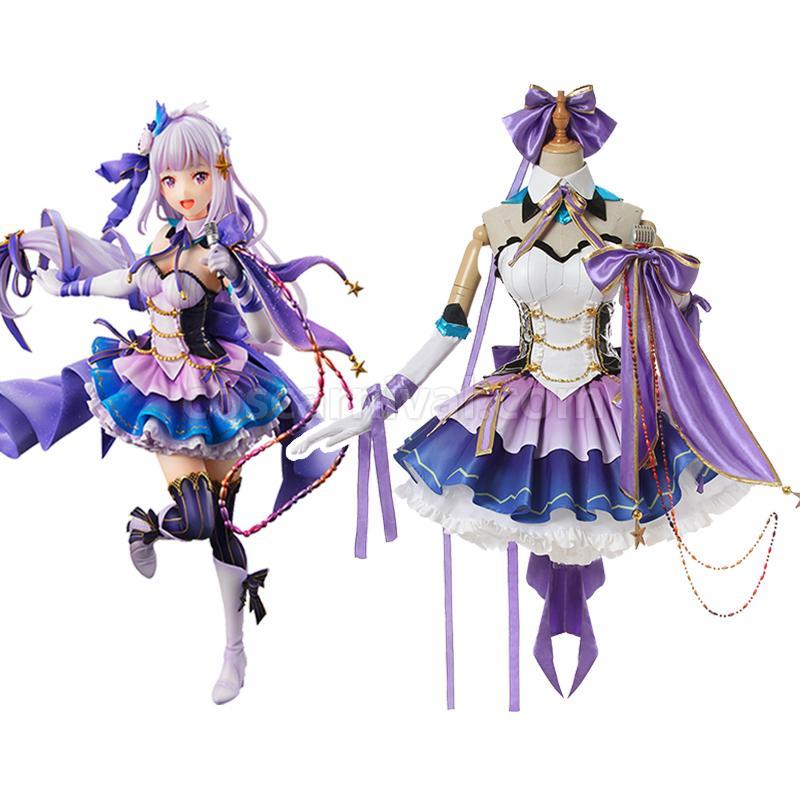 Re:Life in a Different World From Zero Emilia Emiria Cosplay Costume coscarnival