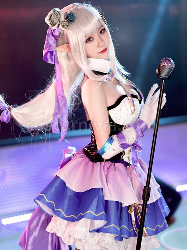 Re:Life in a Different World From Zero Emilia Emiria Cosplay Costume coscarnival