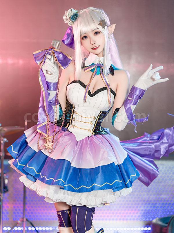 Re:Life in a Different World From Zero Emilia Emiria Cosplay Costume coscarnival