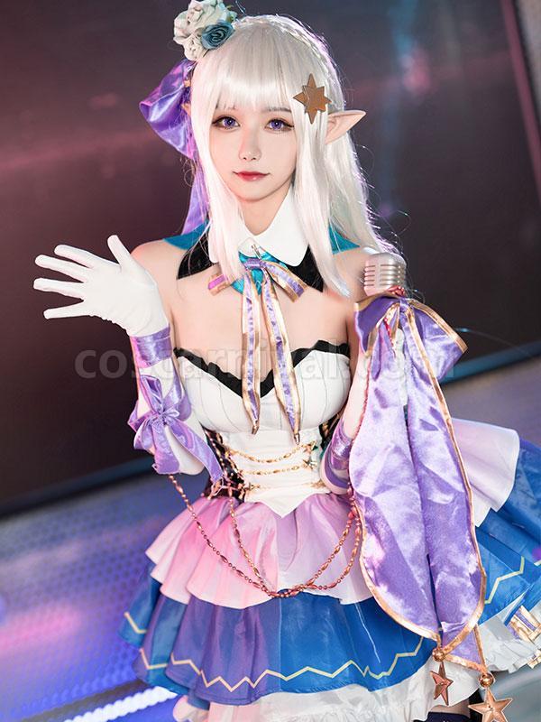 Re:Life in a Different World From Zero Emilia Emiria Cosplay Costume coscarnival