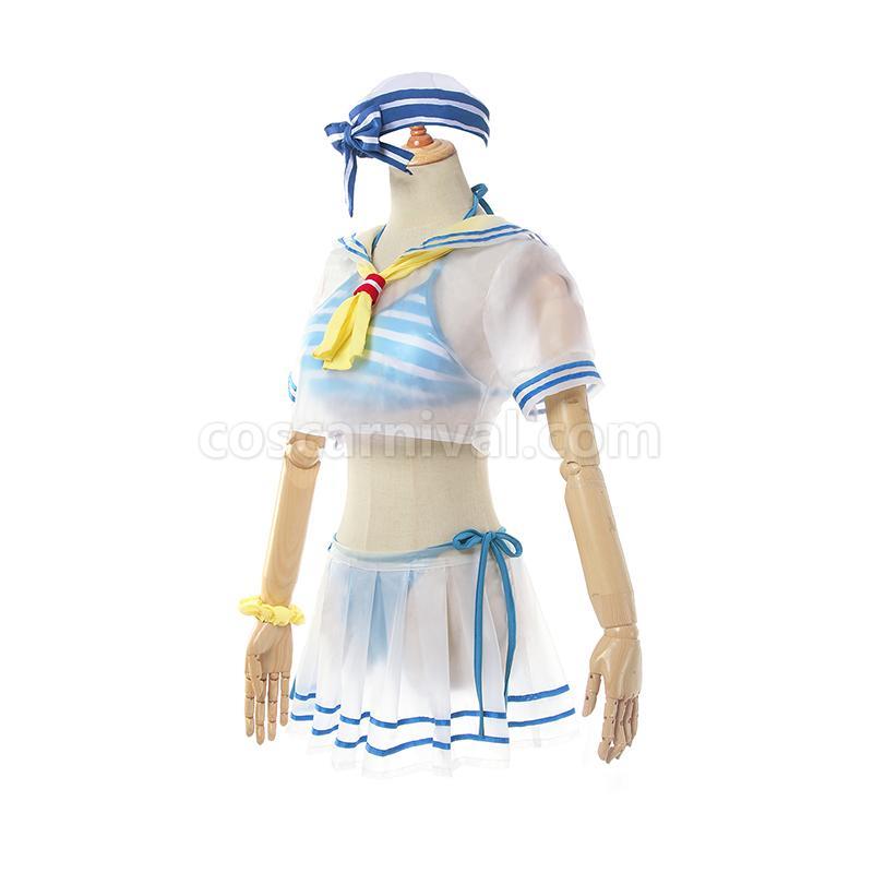 ReZero-Starting life in a different world from zero Rem Sailor SwimSuit Cosplay Costume coscarnival