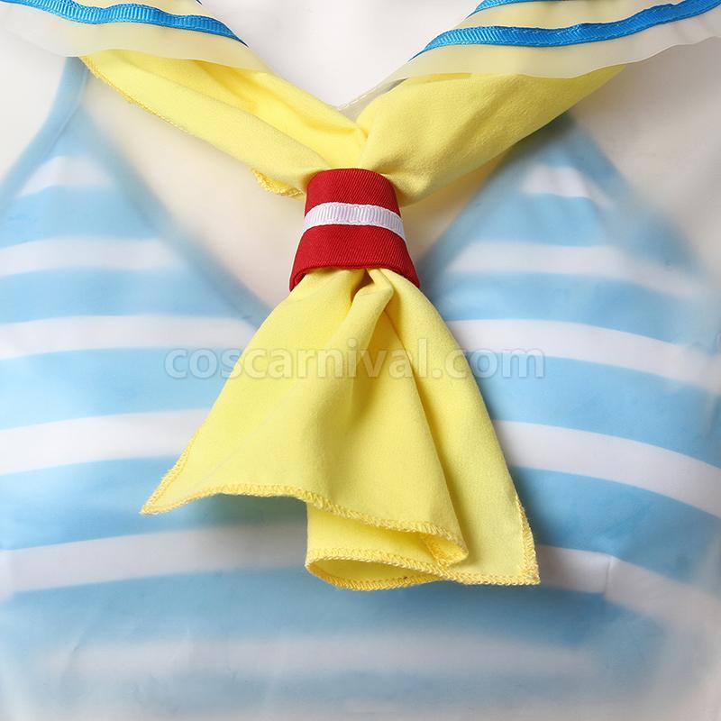 ReZero-Starting life in a different world from zero Rem Sailor SwimSuit Cosplay Costume coscarnival