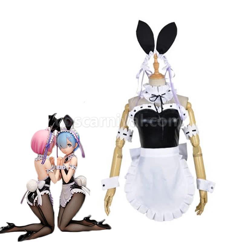 Re:ZERO -Starting Life in Another World Rem Ram Bunny Girl Cosplay Costume coscarnival