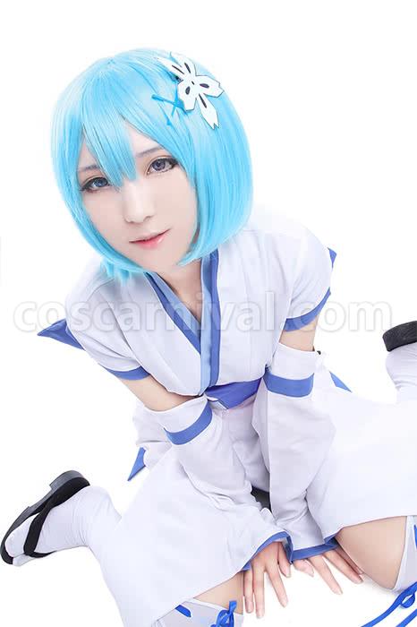 Re:ZERO -Starting Life in Another World Rem Ram Juvenile Kimono Cosplay Costume coscarnival
