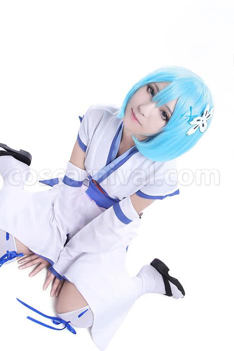 Re:ZERO -Starting Life in Another World Rem Ram Juvenile Kimono Cosplay Costume coscarnival