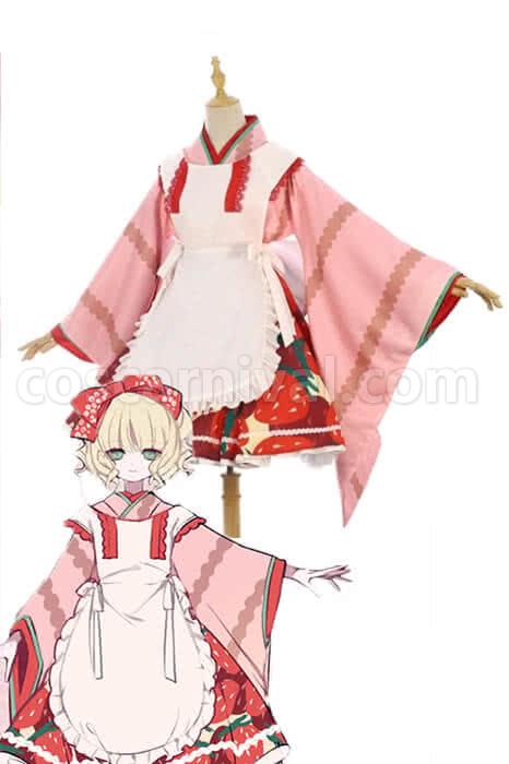 Rozen Maiden Hinaichigo Pink Kimono Cosplay Costume coscarnival
