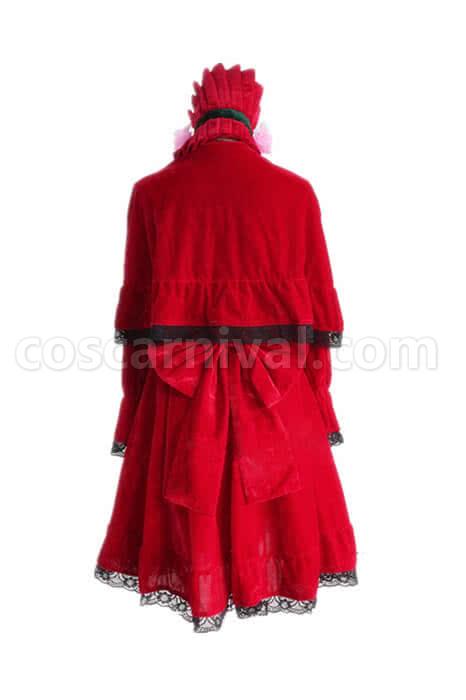 Rozen Maiden Shinku Lolita Red Maid Dress Cosplay Costume coscarnival
