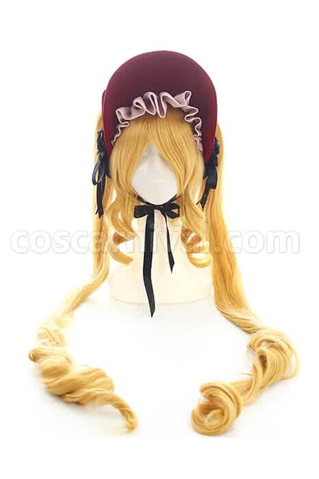 rozen maiden shinku yellow long beautiful synthetic woman wigs cosplays