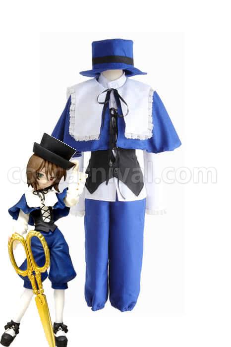 Rozen Maiden Souseiseki Blue White Cosplay Costume coscarnival