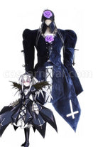 Rozen Maiden Suigintou Lolita Dark Blue Dress Cosplay Costume coscarnival