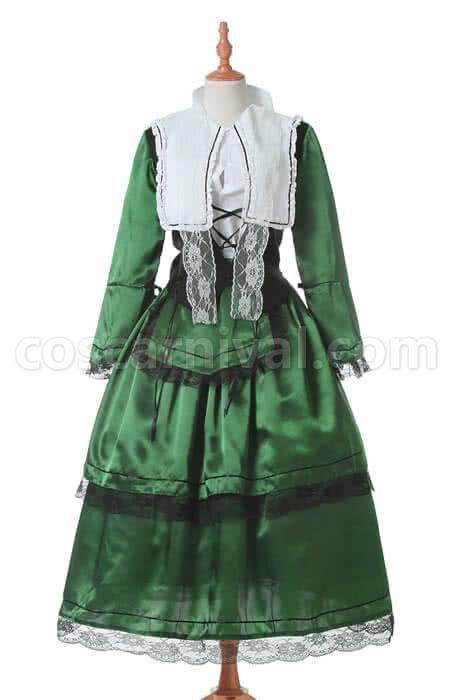 Rozen Maiden Suiseiseki Green Lolita Cosplay Costume coscarnival