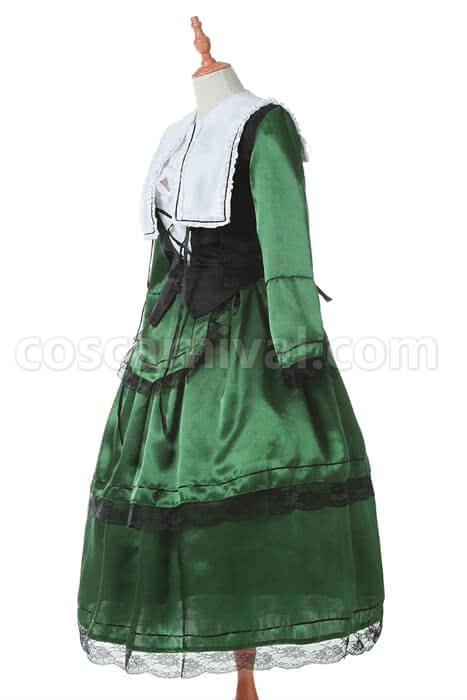 Rozen Maiden Suiseiseki Green Lolita Cosplay Costume coscarnival