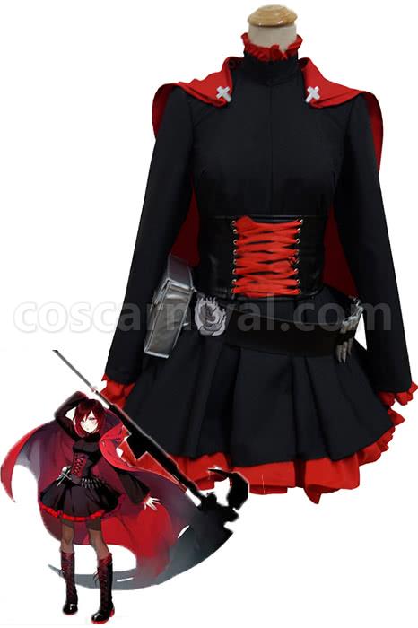 Ruby Rose Red and Black Cosplay Costume coscarnival