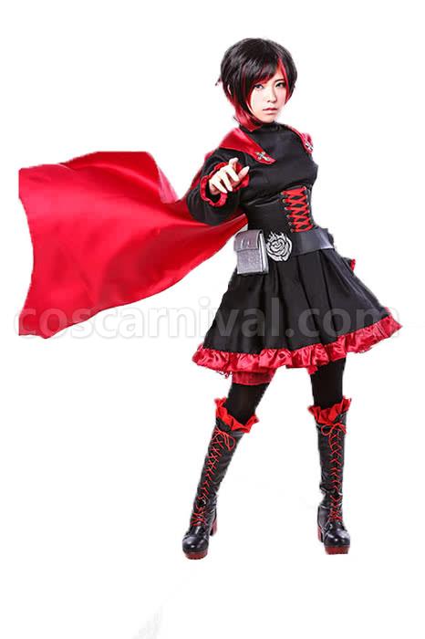 Ruby Rose Red and Black Cosplay Costume coscarnival