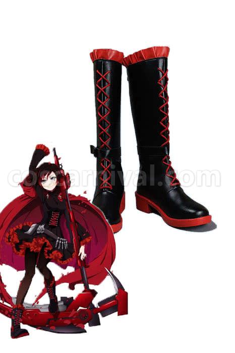 Ruby Rose Red and Black Cosplay Shoes coscarnival