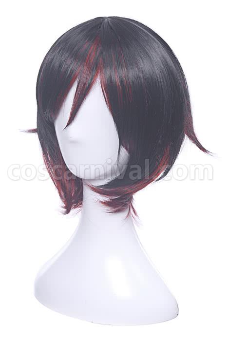 ruby rose red and black short wigs anime cosplays