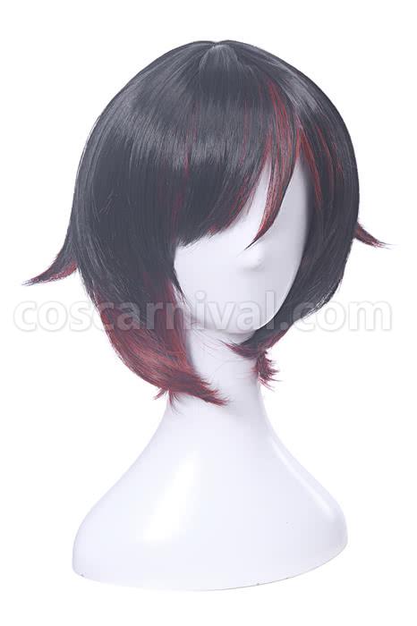 ruby rose red and black short wigs anime cosplays