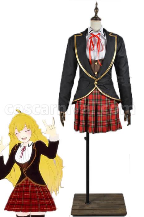 Ruby Rose Weiss Schnee Blake Belladonna Yang Xiao Beacon Academy School Uniform Cosplay Costume coscarnival