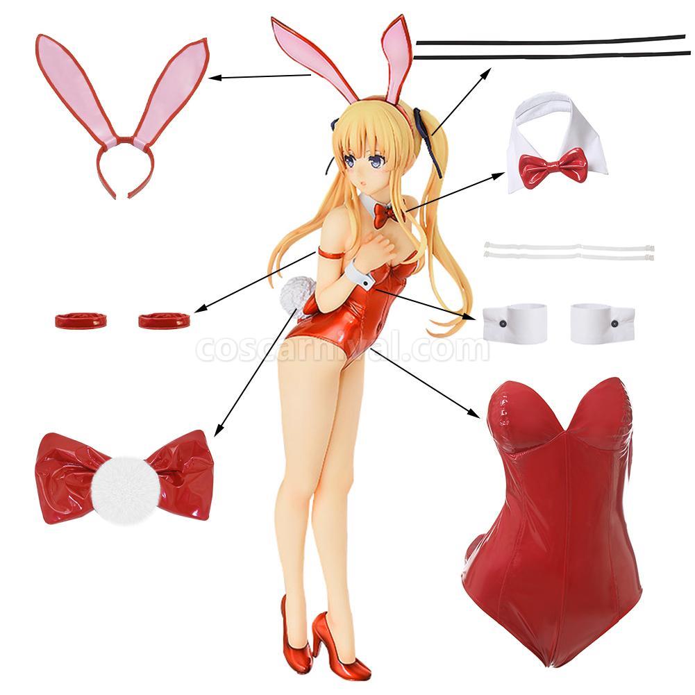 Saenai Heroine no Sodatekata Eriri Spencer Sawamura Red Bunny Girl Cosplay Costume coscarnival