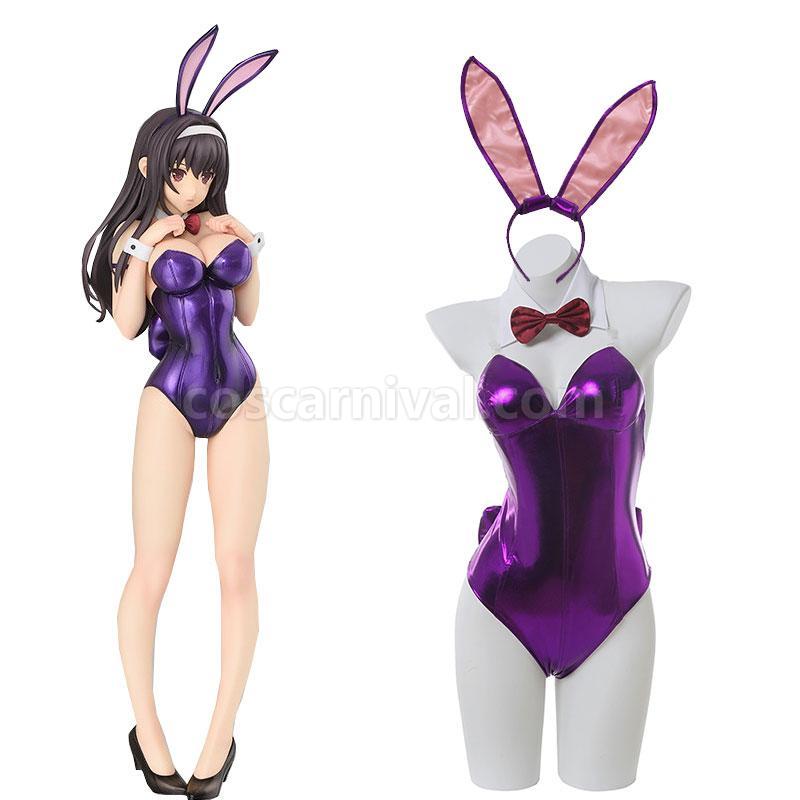 Saenai Heroine no Sodatekata Utaha Kasumigaoka Purple Bunny Girl JumpSuit Cosplay Costume coscarnival