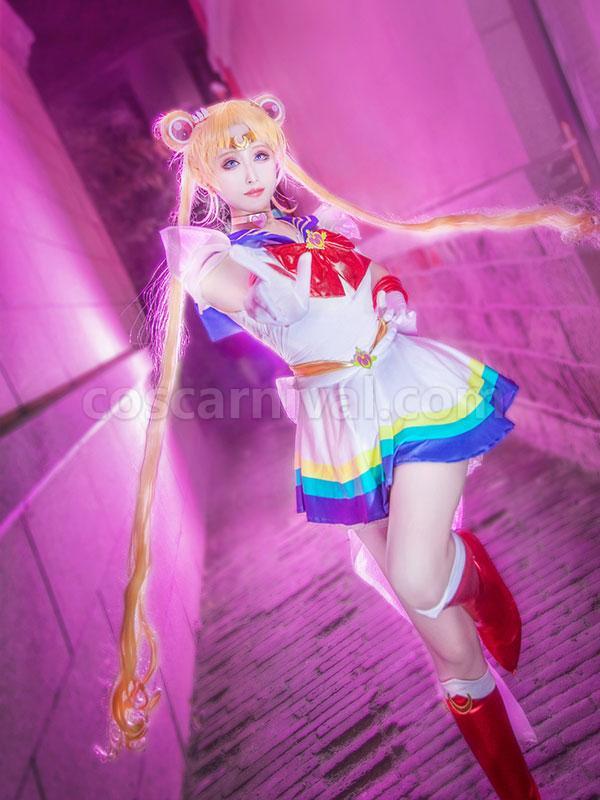 Sailor Moon Eternal Tsukino Usagi New Combat Suit Cosplay Costume coscarnival