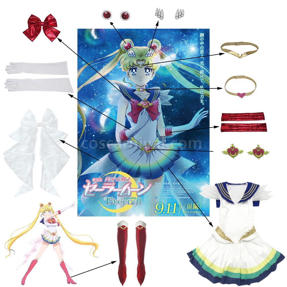 Sailor Moon Eternal Tsukino Usagi New Combat Suit Cosplay Costume coscarnival