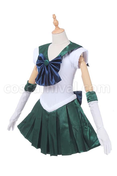 Sailor Moon Sailor Neptune Kaiou Michiru Fighting Uniform Cosplay Costume coscarnival