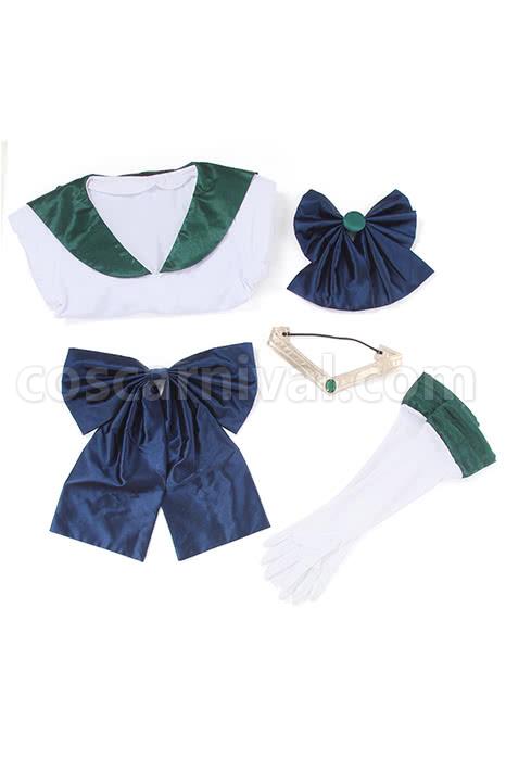 Sailor Moon Sailor Neptune Kaiou Michiru Fighting Uniform Cosplay Costume coscarnival