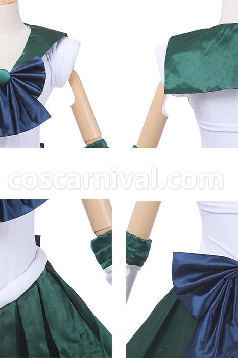 Sailor Moon Sailor Neptune Kaiou Michiru Fighting Uniform Cosplay Costume coscarnival