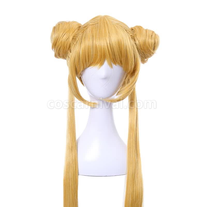 Sailor Moon Serena Tsukino 5 Version Sailor Long Golden Cosplay Costume coscarnival